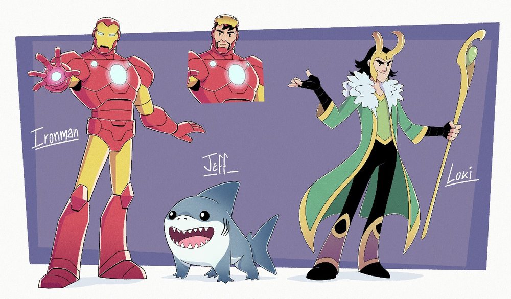 Jeff Iron Man Loki — design by Wild Comet Media